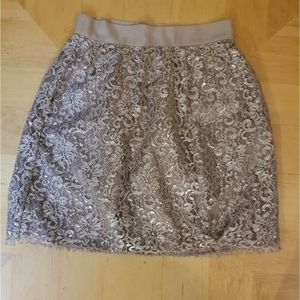 NWT! J Crew Shimmer Lace Zippered Back Skirt Sz 4